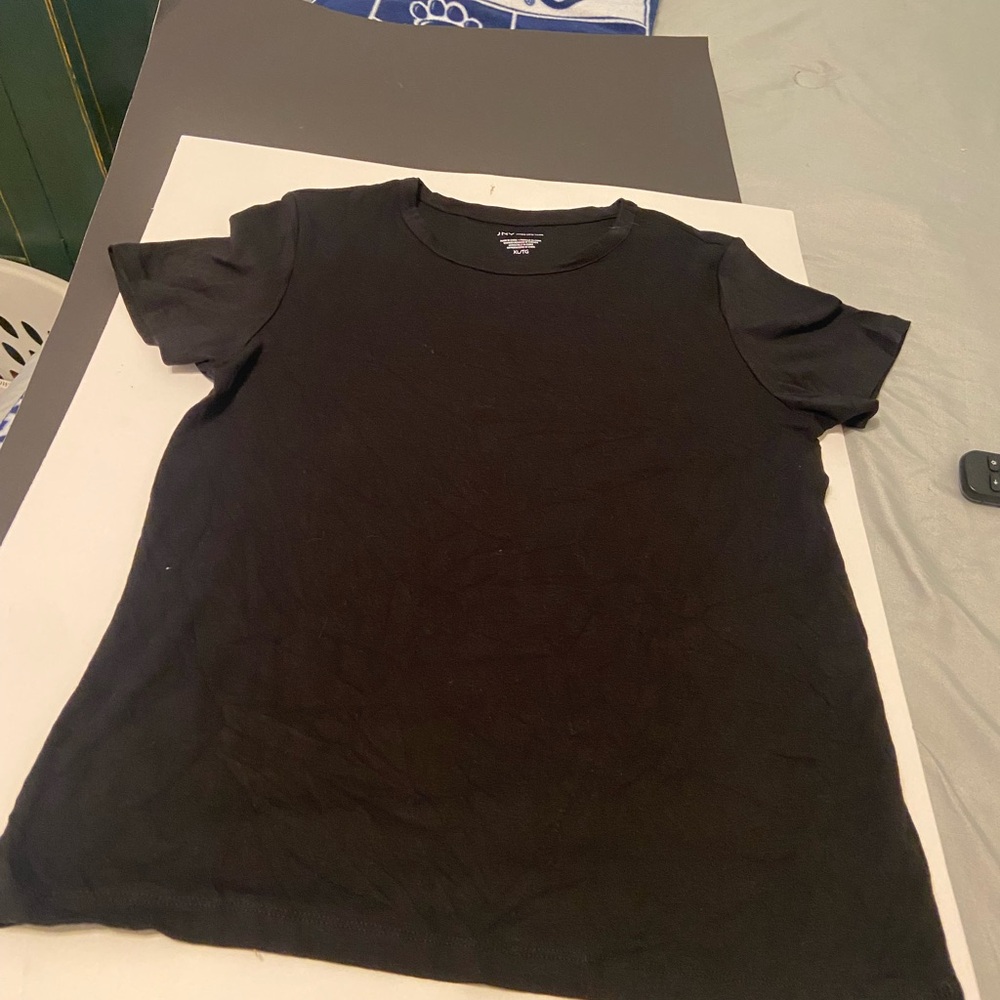 Jones New York Black Short Sleeve Tee